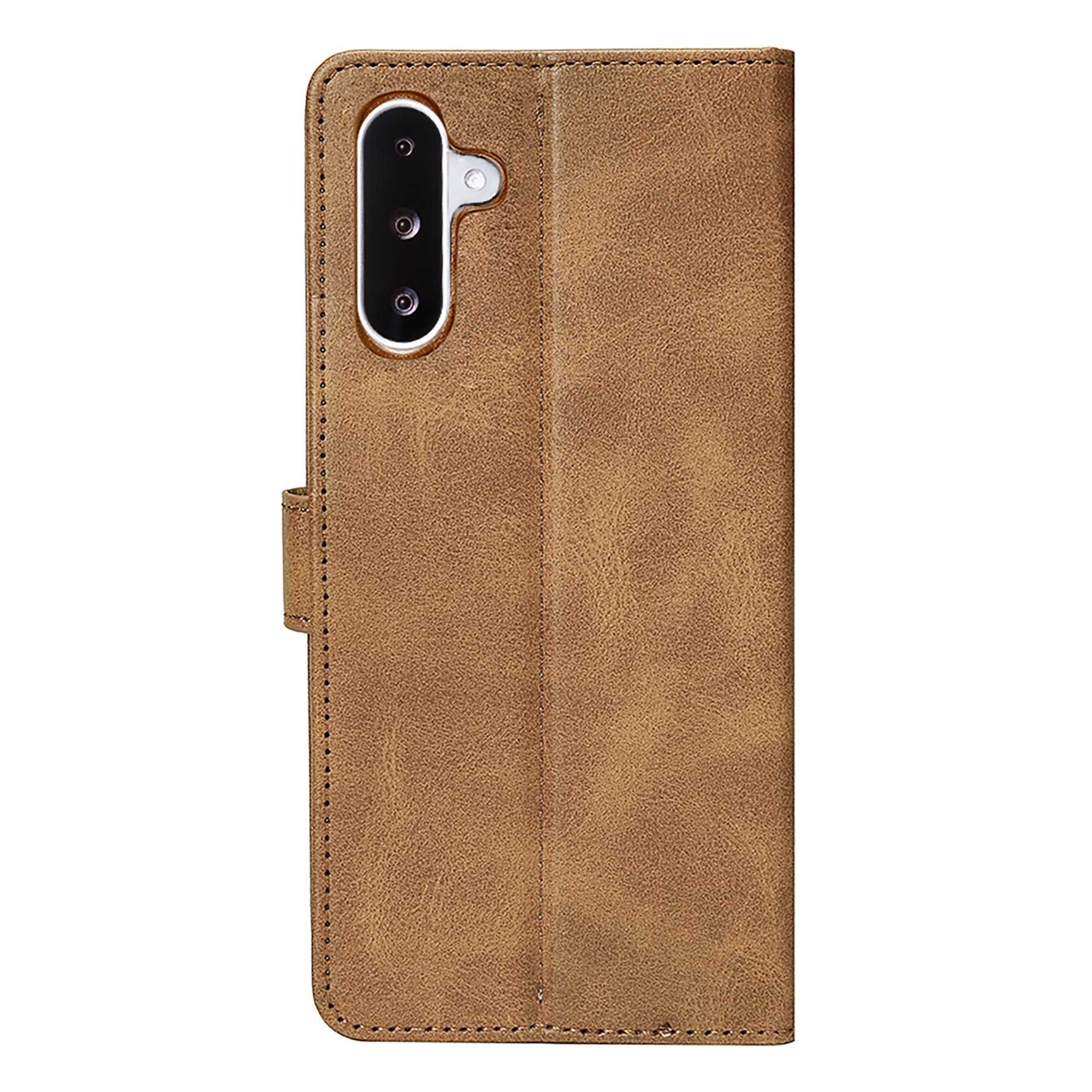 Rixus Bookcase For Samsung Galaxy A26, A17, A18 Light Brown