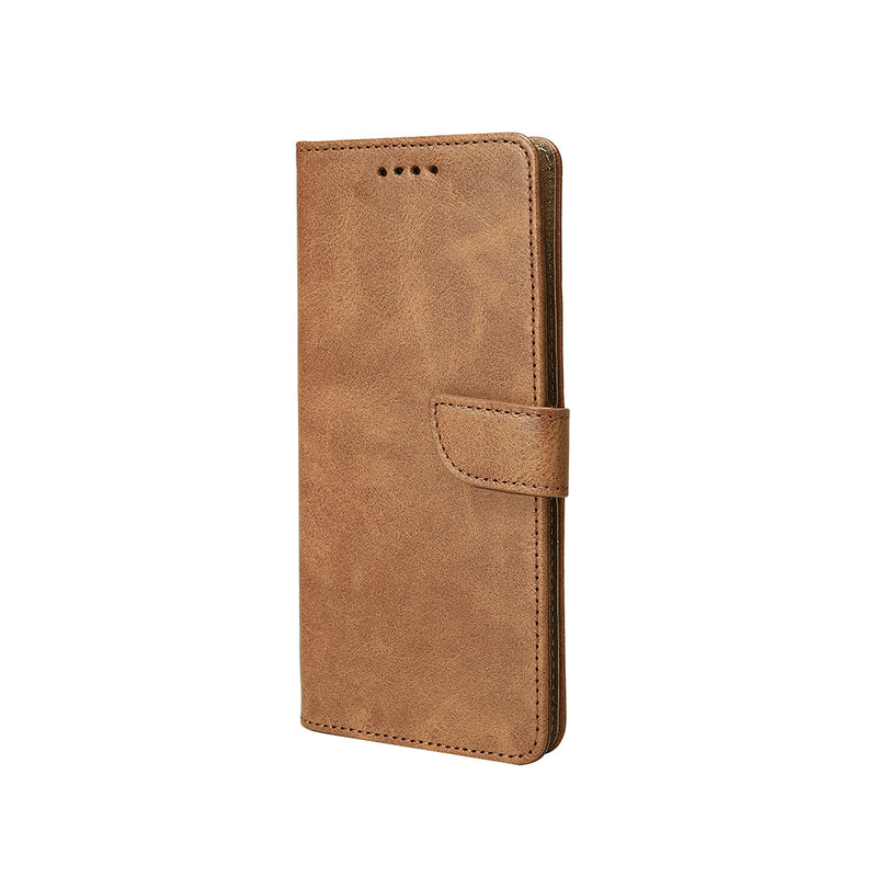 Rixus Bookcase For Samsung Galaxy A26, A17 Light Brown