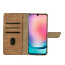 Rixus Bookcase For Samsung Galaxy A26, A17 Light Brown