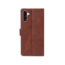 Rixus Bookcase For Samsung Galaxy A26, A17 Brown
