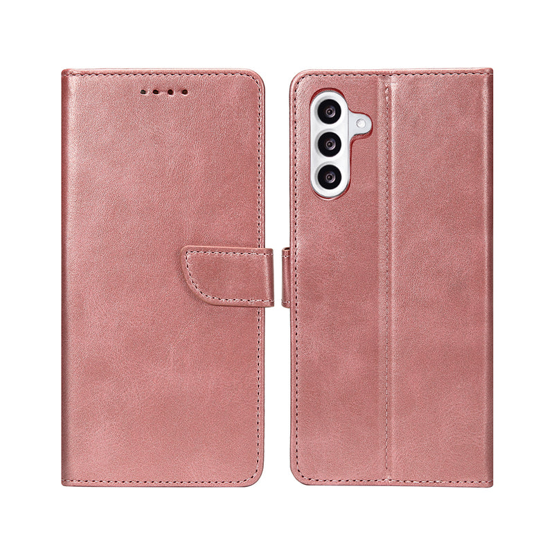 Rixus Bookcase For Samsung Galaxy A56 A566B Pink