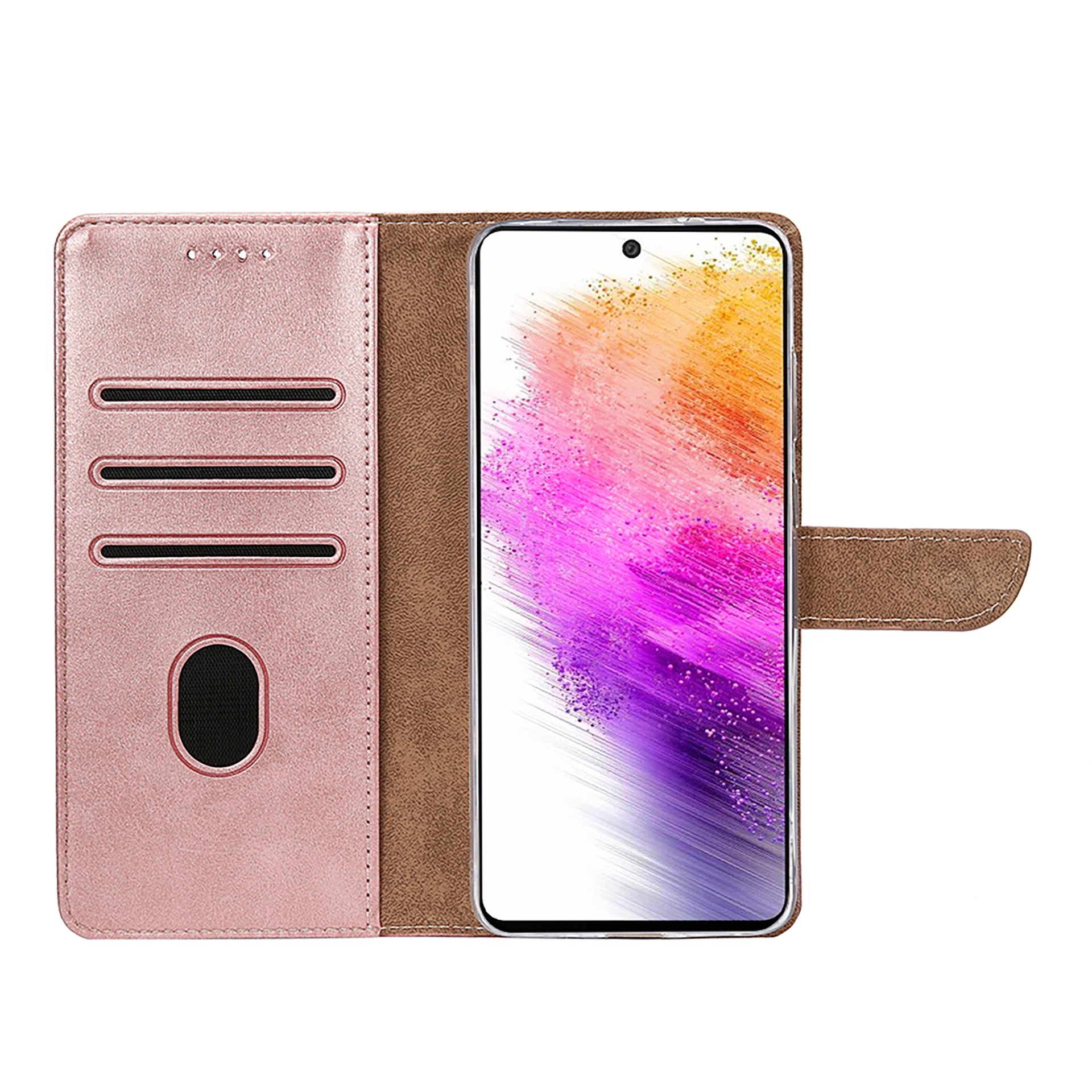 Rixus Bookcase For Samsung Galaxy A56 Pink