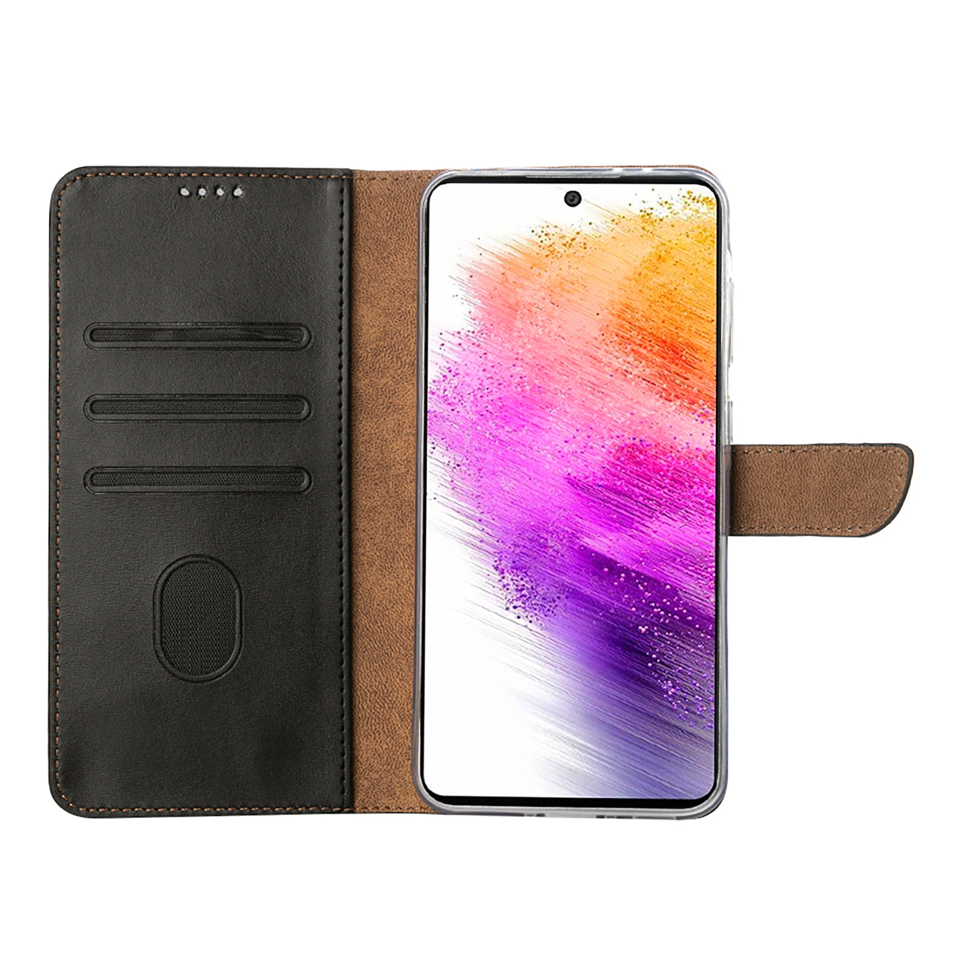 Rixus Bookcase For Samsung Galaxy A56 Black