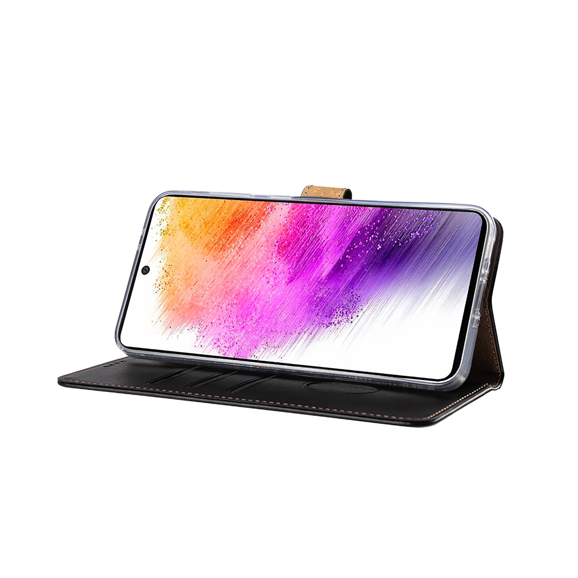 Rixus Bookcase For Samsung Galaxy A56 Black