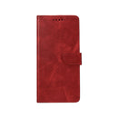 Rixus Bookcase For Samsung Galaxy A56 A566B Dark Red