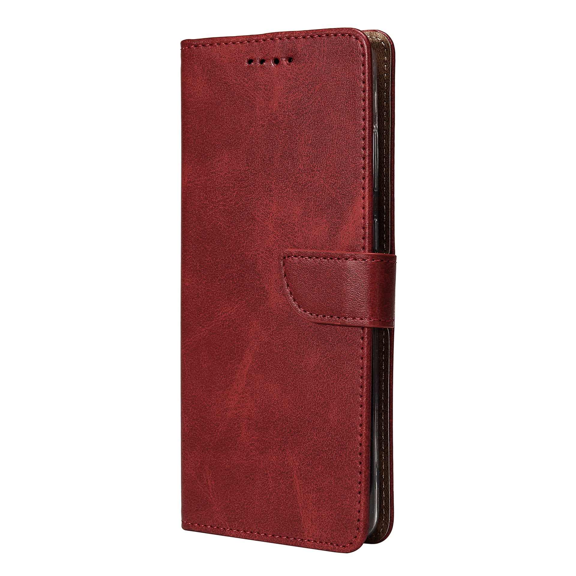 Rixus Bookcase For Samsung Galaxy A56 Dark Red