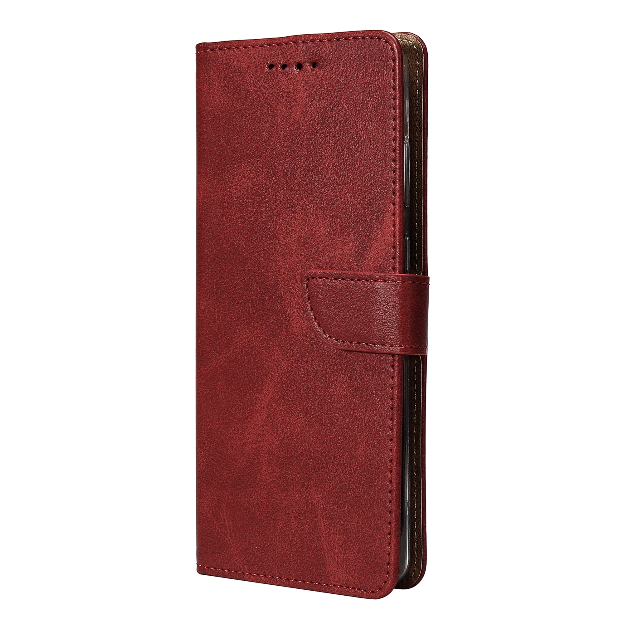 Rixus Bookcase For Samsung Galaxy A56 Dark Red