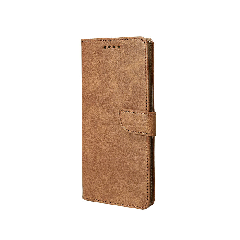 Rixus Bookcase For Samsung Galaxy A56 A566B Light Brown