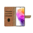Rixus Bookcase For Samsung Galaxy A56 A566B Light Brown