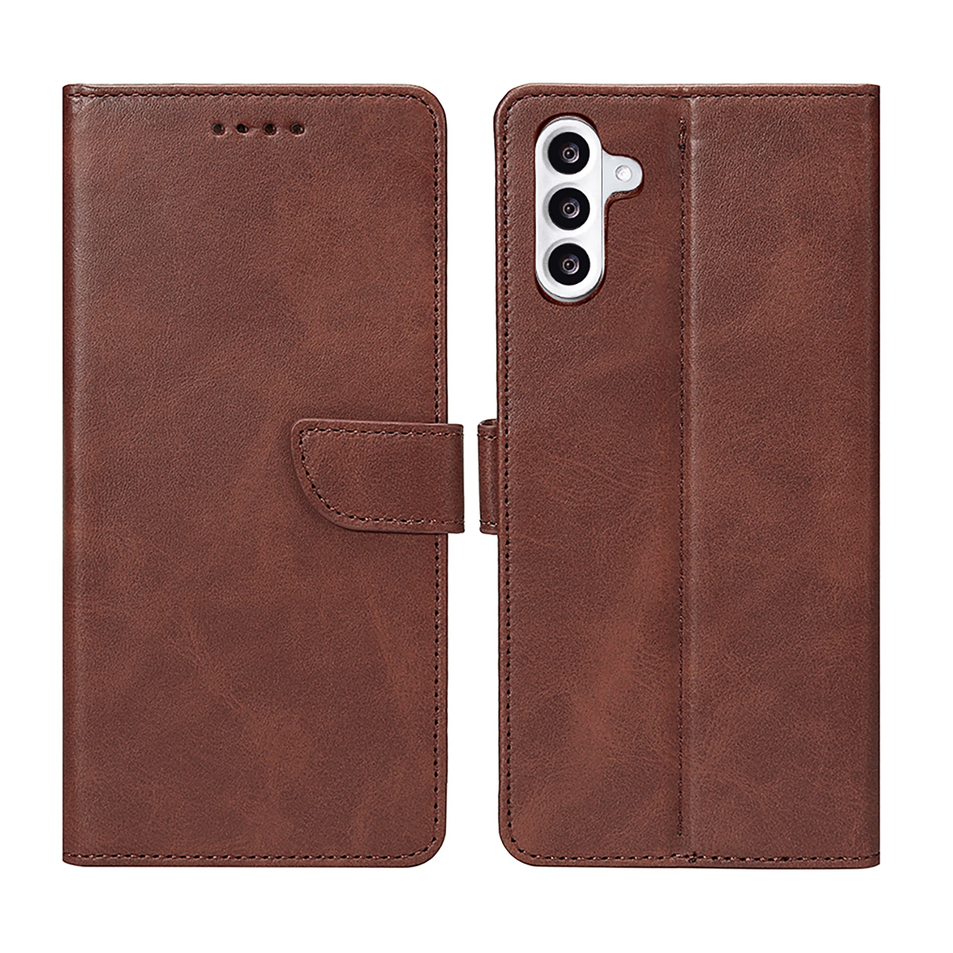 Rixus Bookcase For Samsung Galaxy A56 Brown