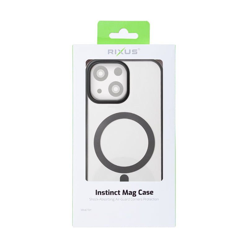 Rixus Instinct Mag Case For Apple iPhone 15 Black