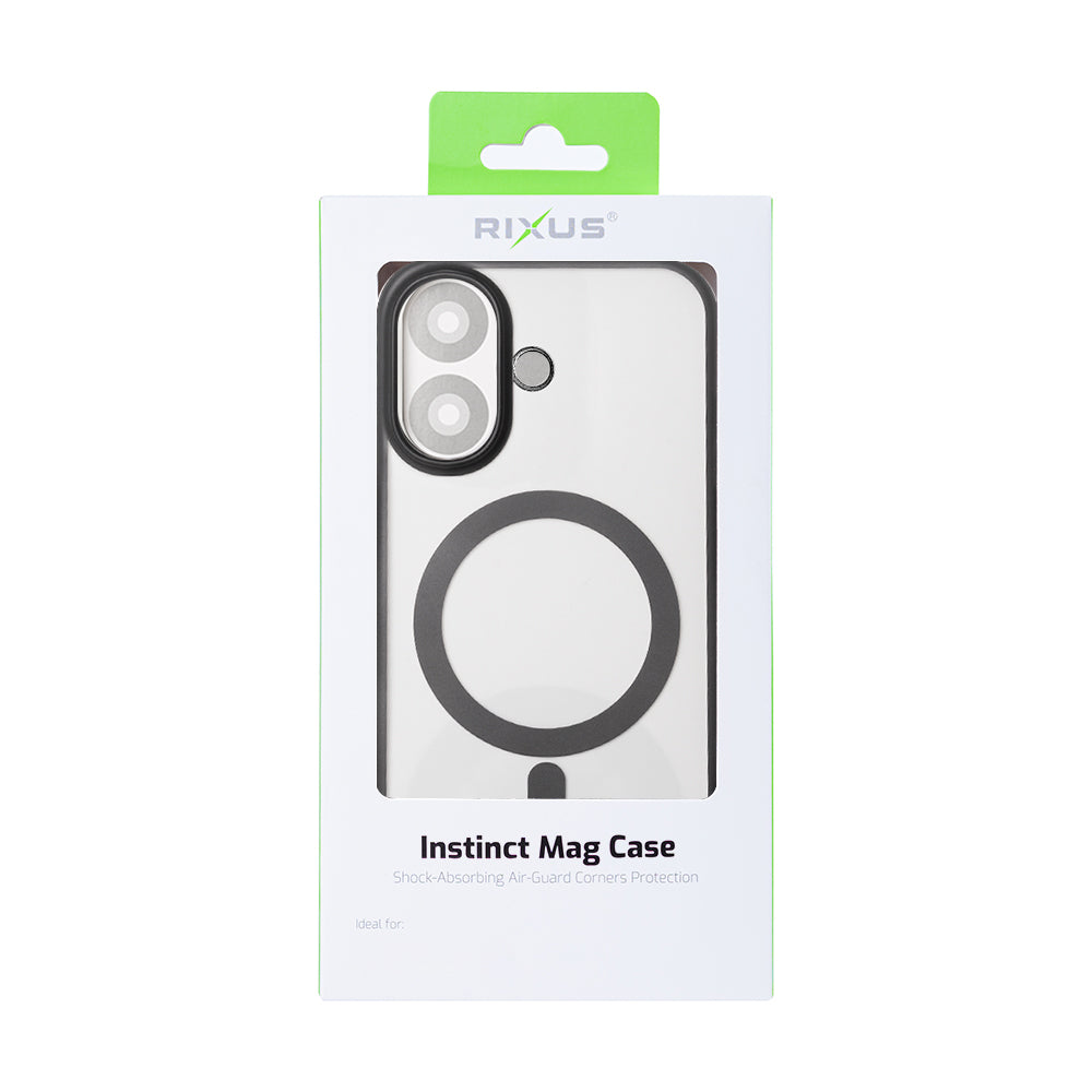 Rixus Instinct Mag Case For Apple iPhone 16 Plus Black