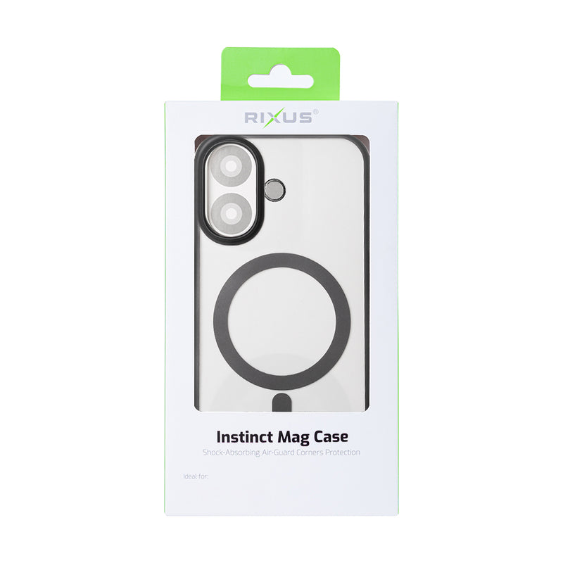 Rixus Instinct Mag Case For Apple iPhone 16 Plus Black