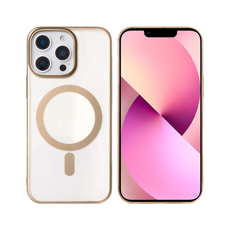 Rixus Instinct Mag Case For iPhone 12, 12 Pro Desert Titanium