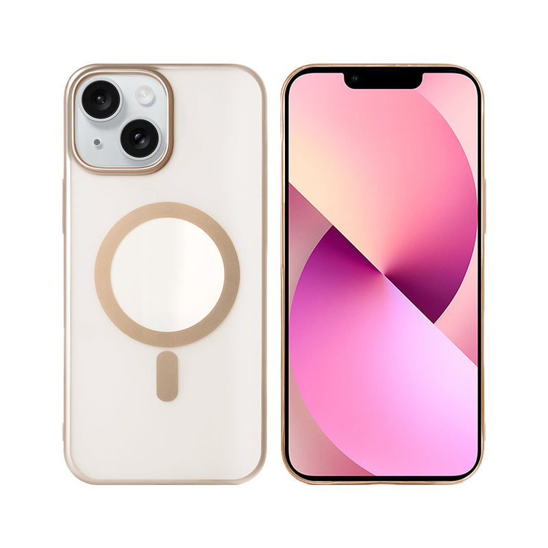 Rixus Instinct Mag Case For iPhone 13, 14 Desert Titanium