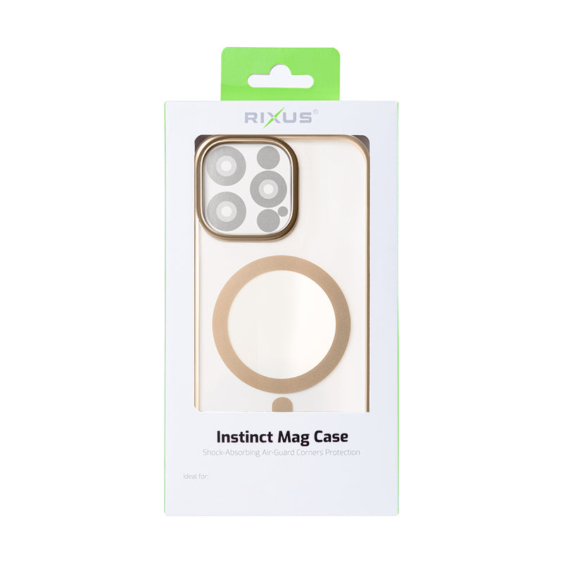 Rixus Instinct Mag Case For iPhone 16 Pro Max Desert Titanium