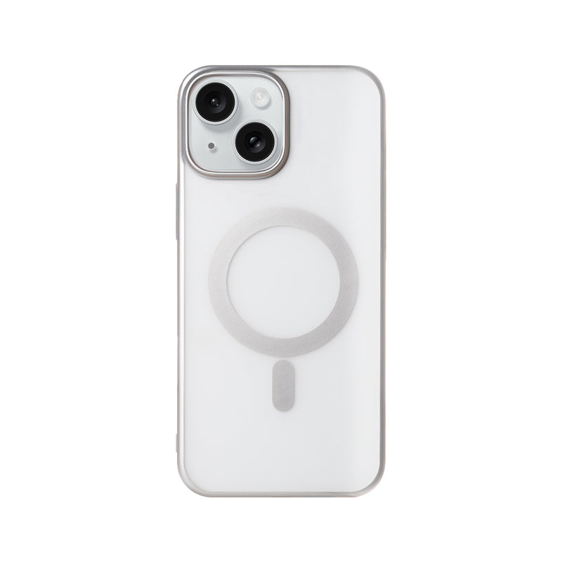 Rixus Instinct Mag Case For iPhone 13, 14 Silver