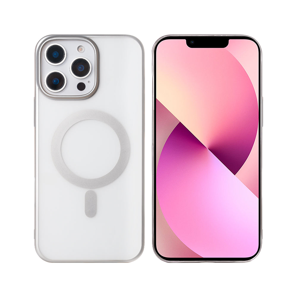 Rixus Instinct Mag Case For Apple iPhone 13 Pro Silver