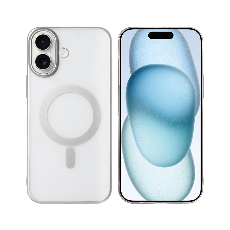 Rixus Instinct Mag Case For iPhone 16 Silver