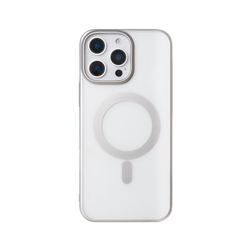 Rixus Instinct Mag Case For iPhone 16 Pro Max Silver