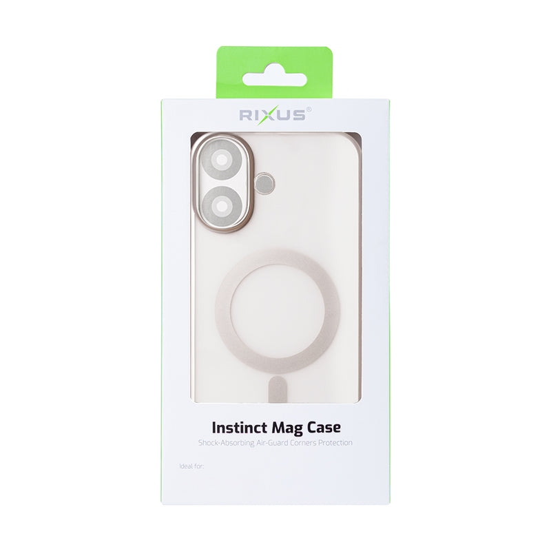 Rixus Instinct Mag Case For Apple iPhone 16 Titanium Grey