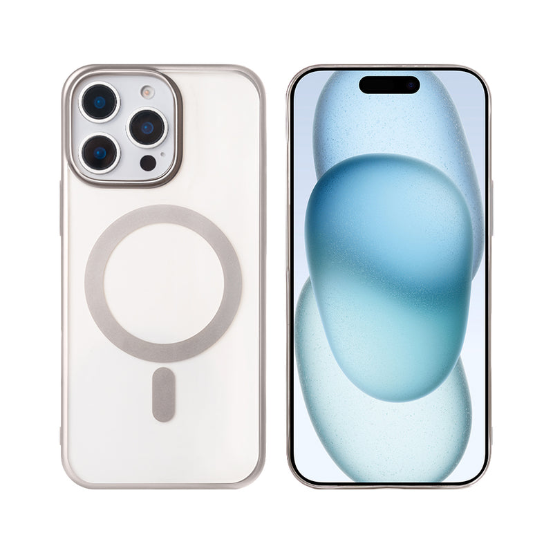 Rixus Instinct Mag Case For iPhone 16 Pro Max Titanium Grey