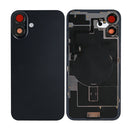 For Apple iPhone 16 Back Glass With NFC, Enlarged Camera Frame Black Compatible