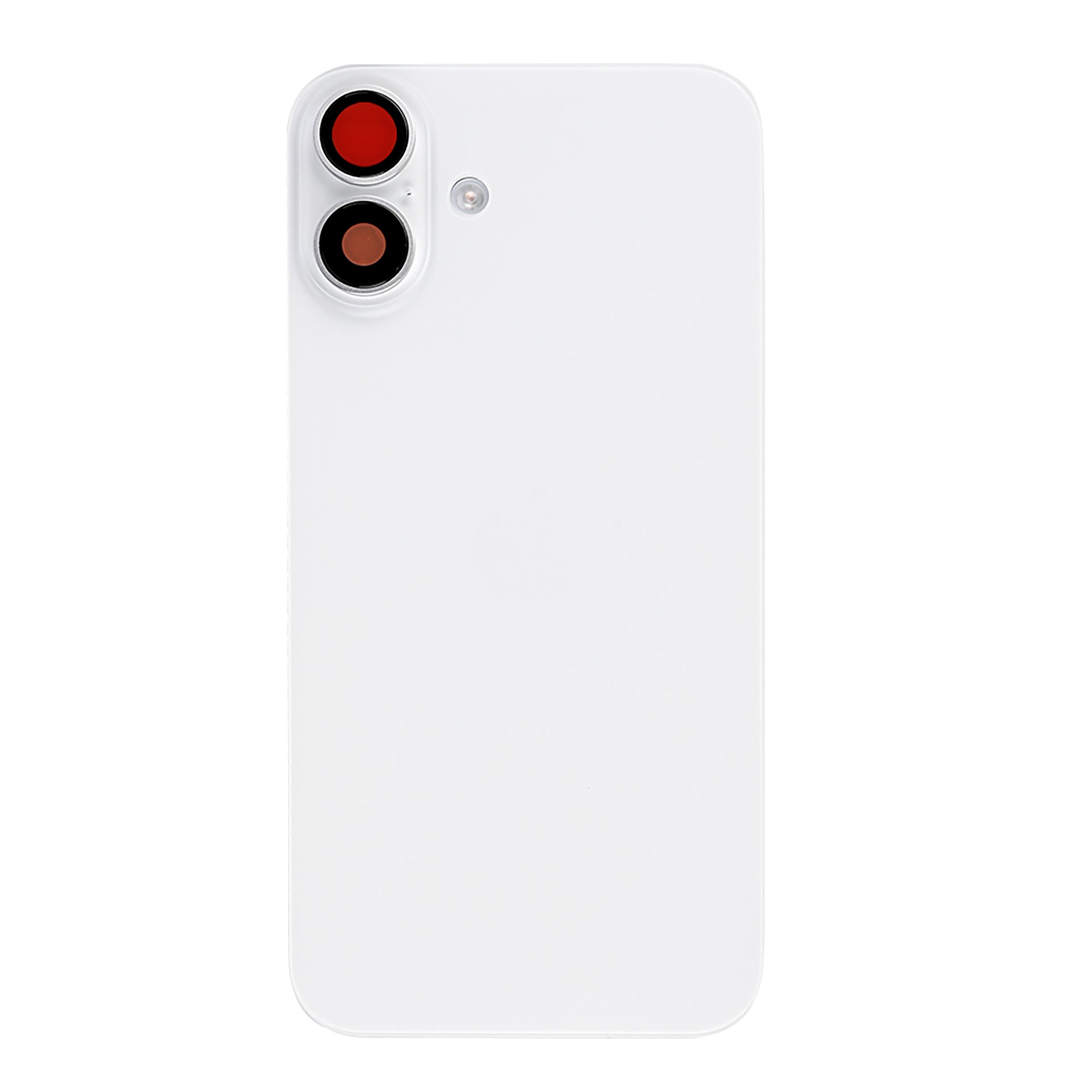 For Apple iPhone 16 Back Glass With NFC, Enlarged Camera Frame White Compatible