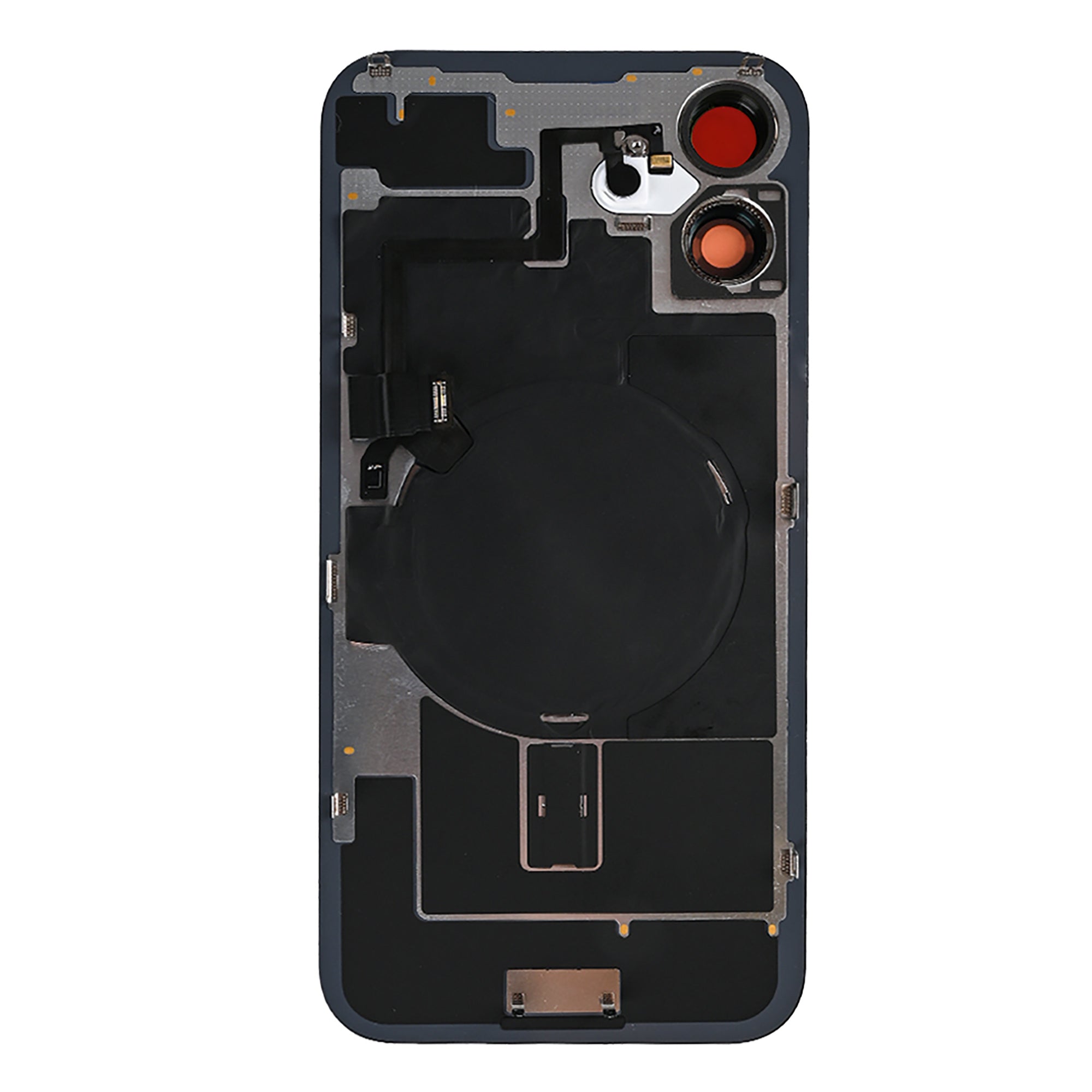 For Apple iPhone 16 Back Glass With NFC, Enlarged Camera Frame White Compatible