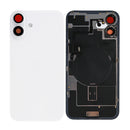 For Apple iPhone 16 Back Glass With NFC, Enlarged Camera Frame White Compatible