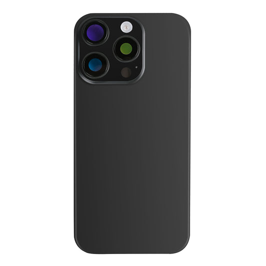 For Apple iPhone 16 Pro Back Glass With NFC, Enlarged Camera Frame Black Titanium Compatible