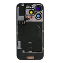 For Apple iPhone 16 Pro Back Glass With NFC, Enlarged Camera Frame Black Titanium Compatible