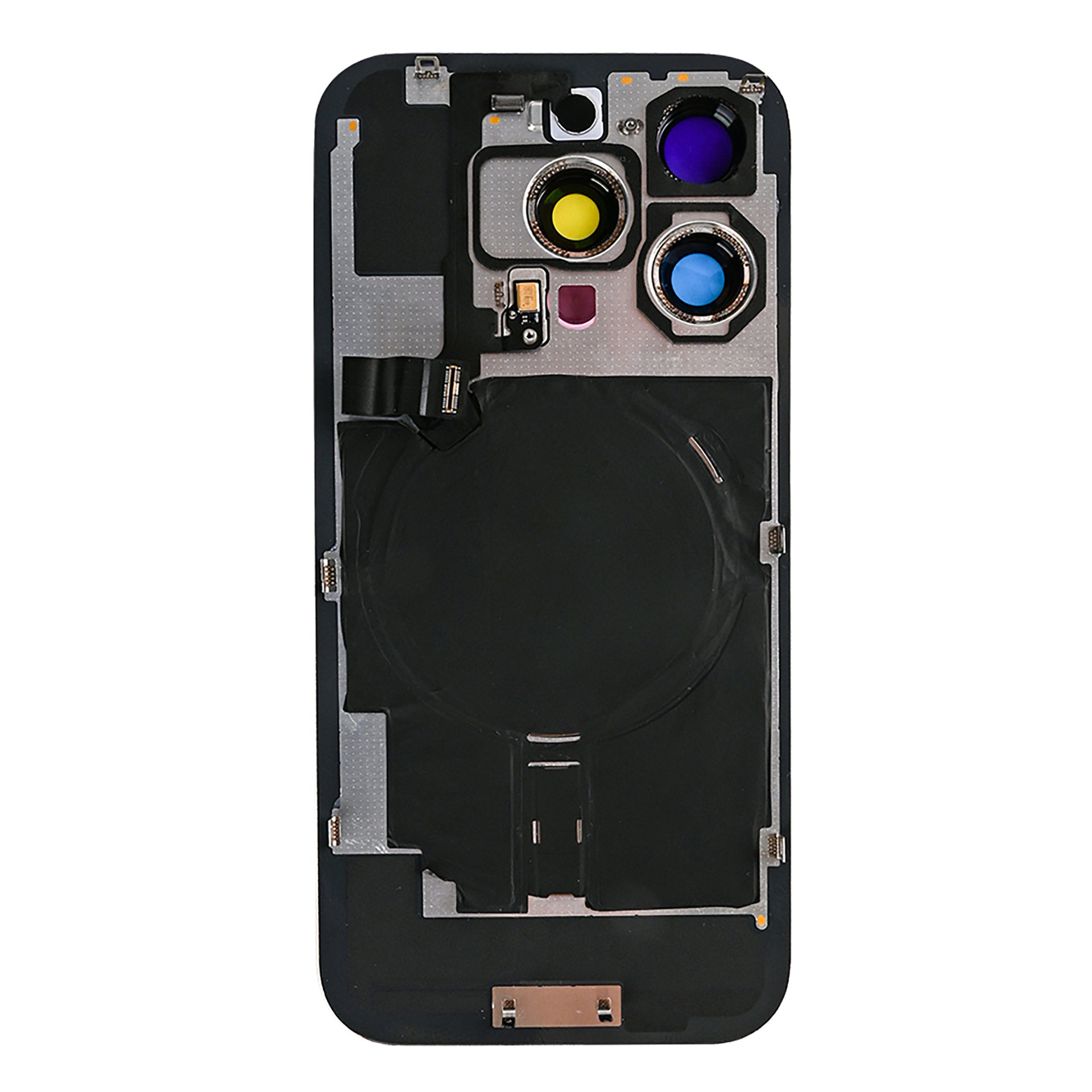For Apple iPhone 16 Pro Back Glass With NFC, Enlarged Camera Frame White Titanium Compatible