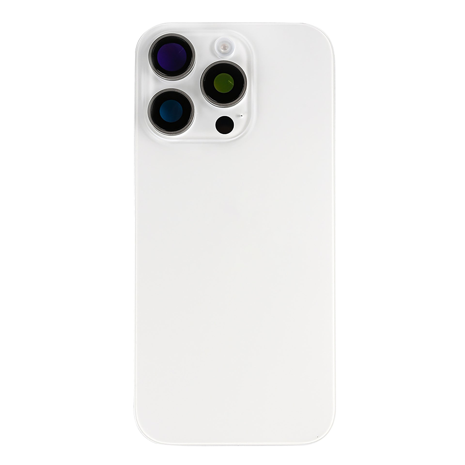 For Apple iPhone 16 Pro Back Glass With NFC, Enlarged Camera Frame White Titanium Compatible
