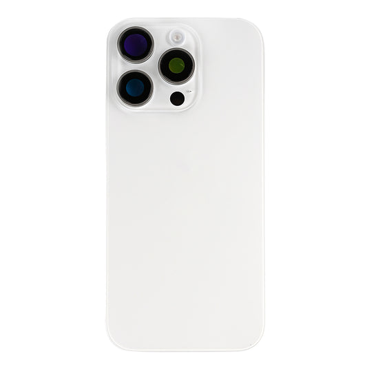 For Apple iPhone 16 Pro Back Glass With NFC, Enlarged Camera Frame White Titanium Compatible