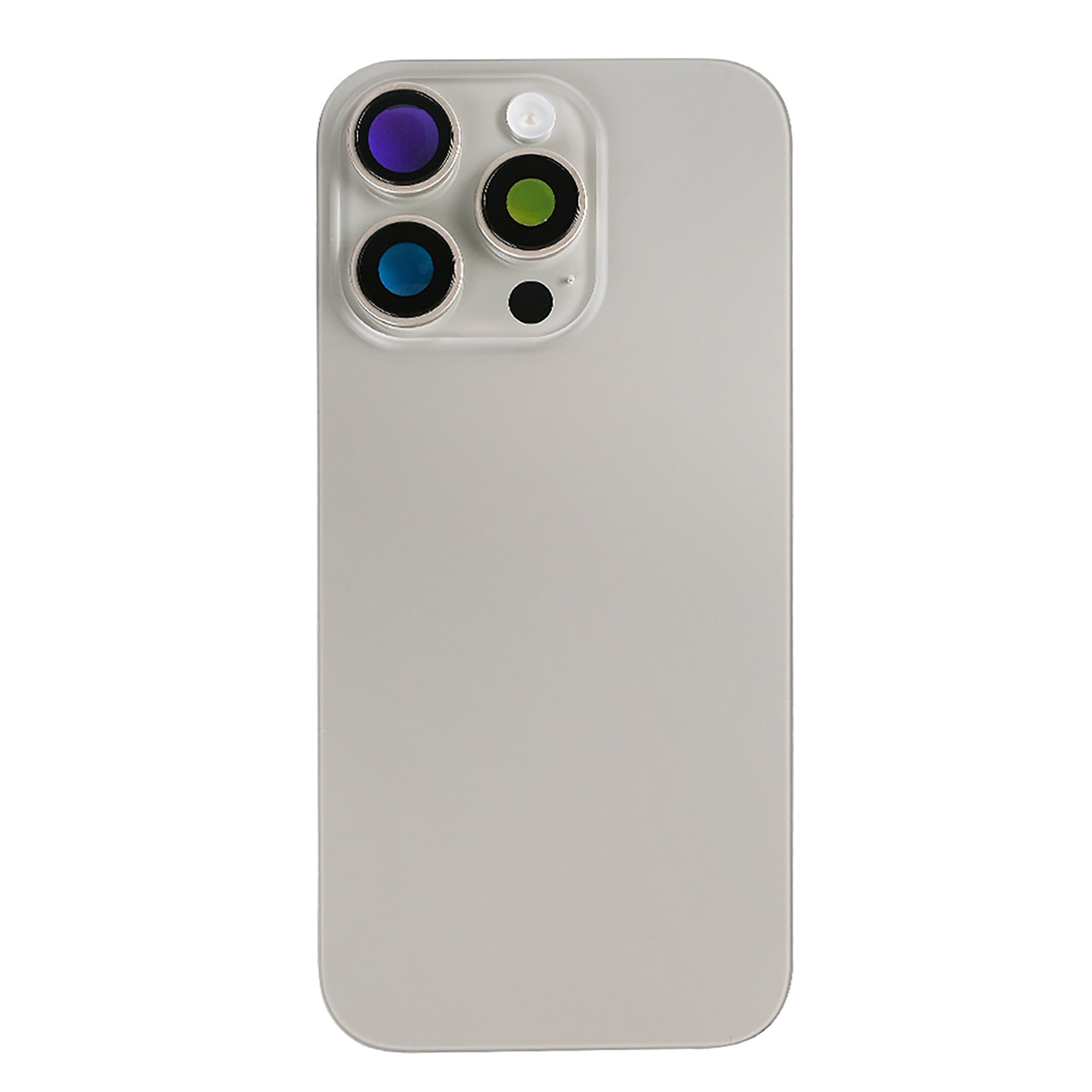For Apple iPhone 16 Pro Back Glass With NFC, Enlarged Camera Frame Natural Titanium Compatible