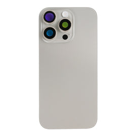 For Apple iPhone 16 Pro Back Glass With NFC, Enlarged Camera Frame Natural Titanium Compatible