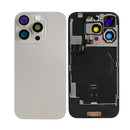 For Apple iPhone 16 Pro Back Glass With NFC, Enlarged Camera Frame Natural Titanium Compatible