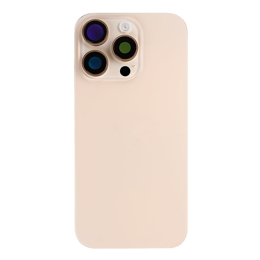 For Apple iPhone 16 Pro Back Glass With NFC, Enlarged Camera Frame Desert Titanium Compatible