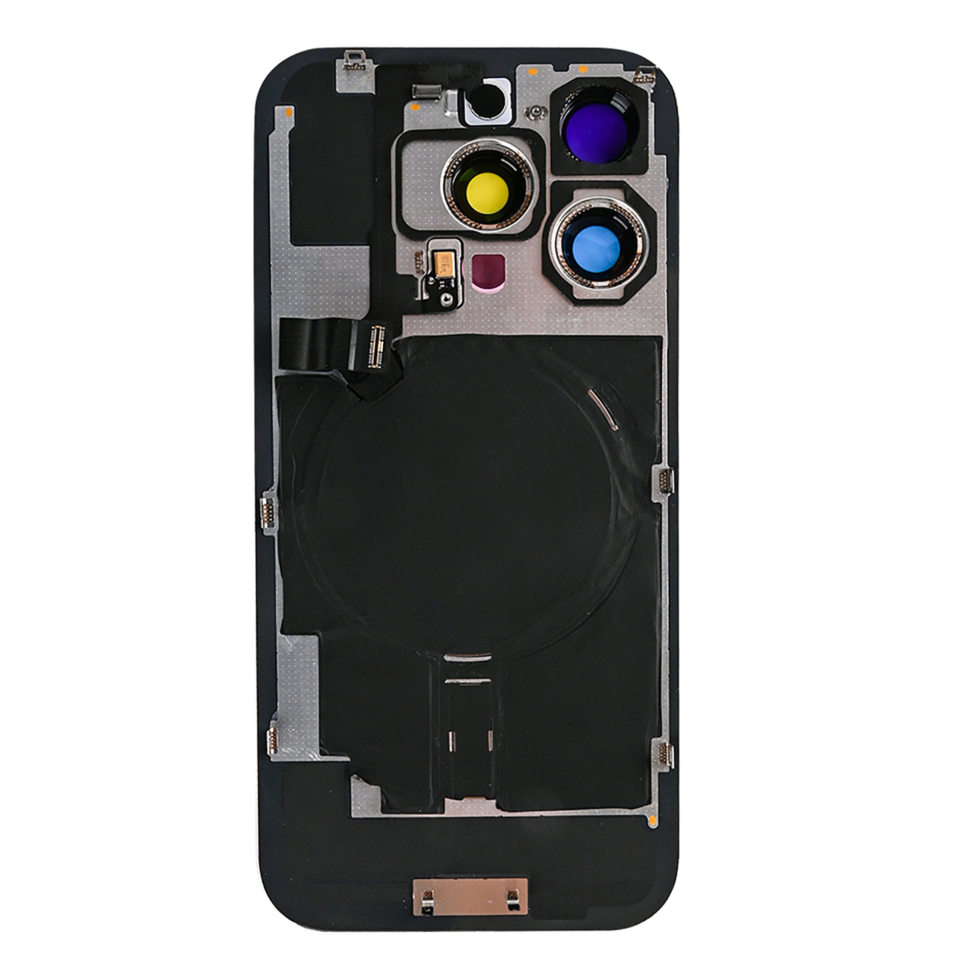For Apple iPhone 16 Pro Max Back Glass With NFC, Enlarged Camera Frame Black Titanium Compatible