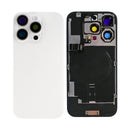 For Apple iPhone 16 Pro Max Back Glass With NFC, Enlarged Camera Frame White Titanium Compatible