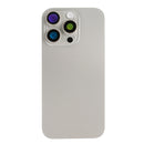 For Apple iPhone 16 Pro Max Back Glass With NFC, Enlarged Camera Frame Natural Titanium Compatible