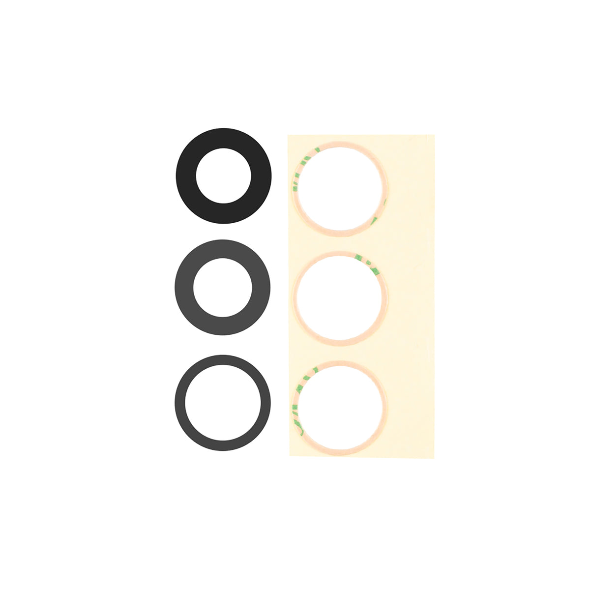 For Apple iPhone 16 Pro, iPhone 16 Pro Max Camera Lens Cover Set Black OEM