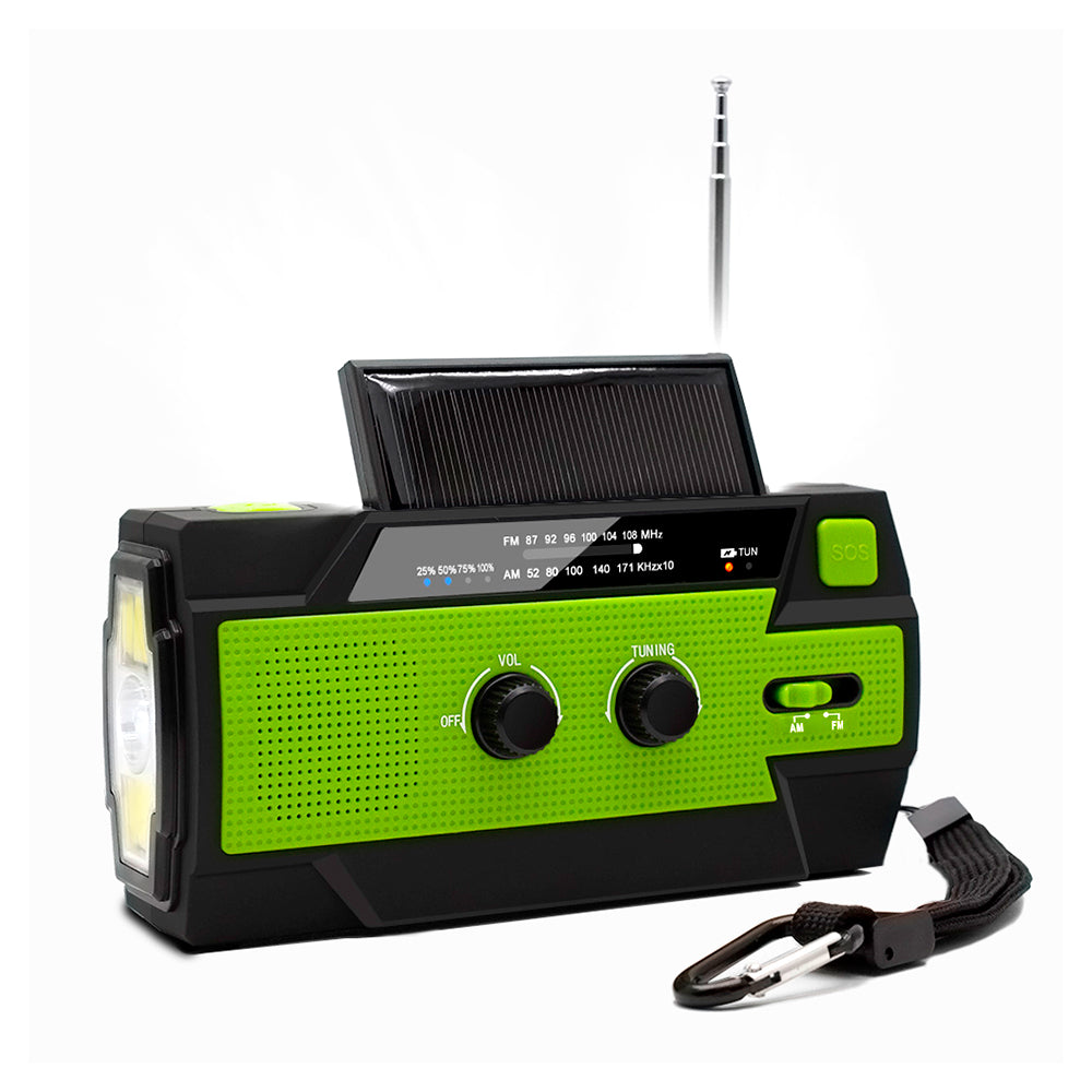 Portable Emergency AM/FM Radio Solar Hand Crank 4000mAh