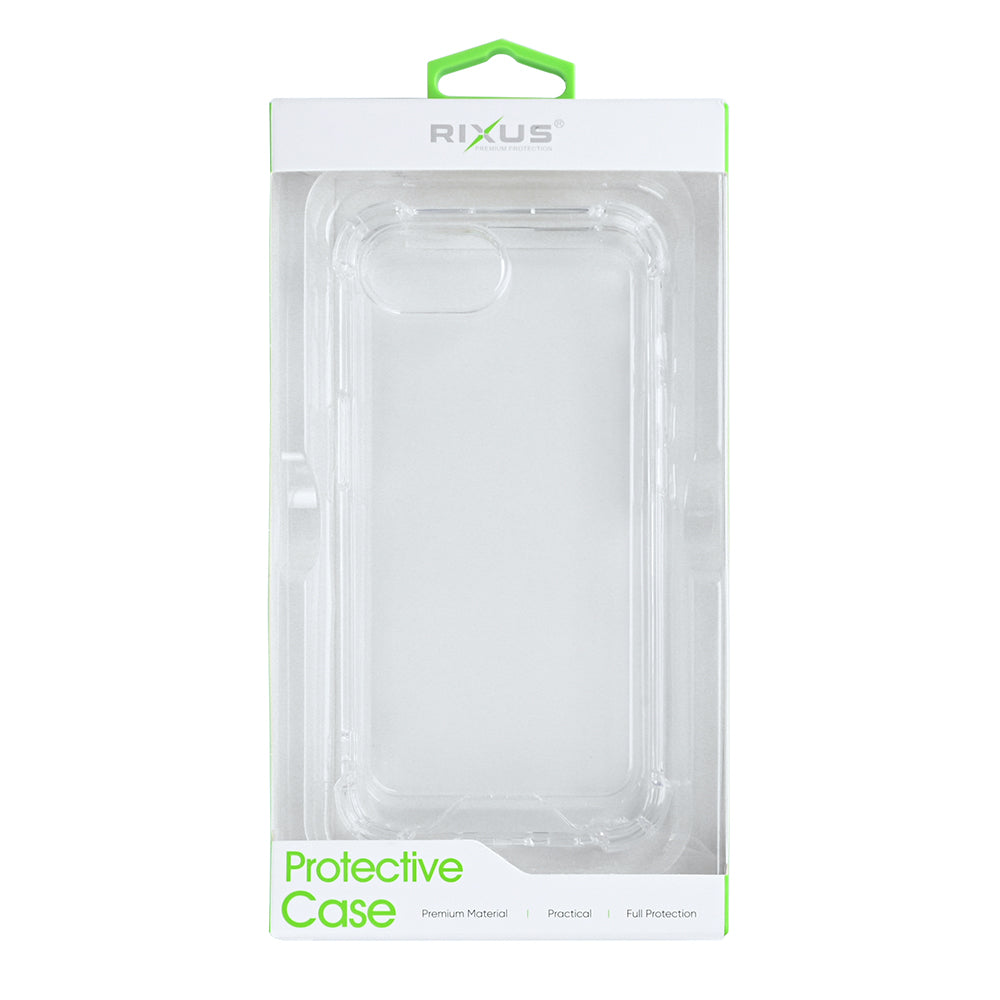 Rixus Anti-Burst Case For Apple iPhone 16e, 17e Transparent