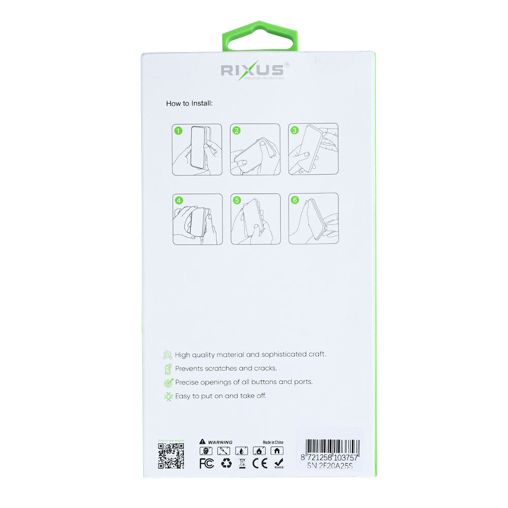 Rixus Anti-Burst Case For Apple iPhone 16e, 17e Transparent