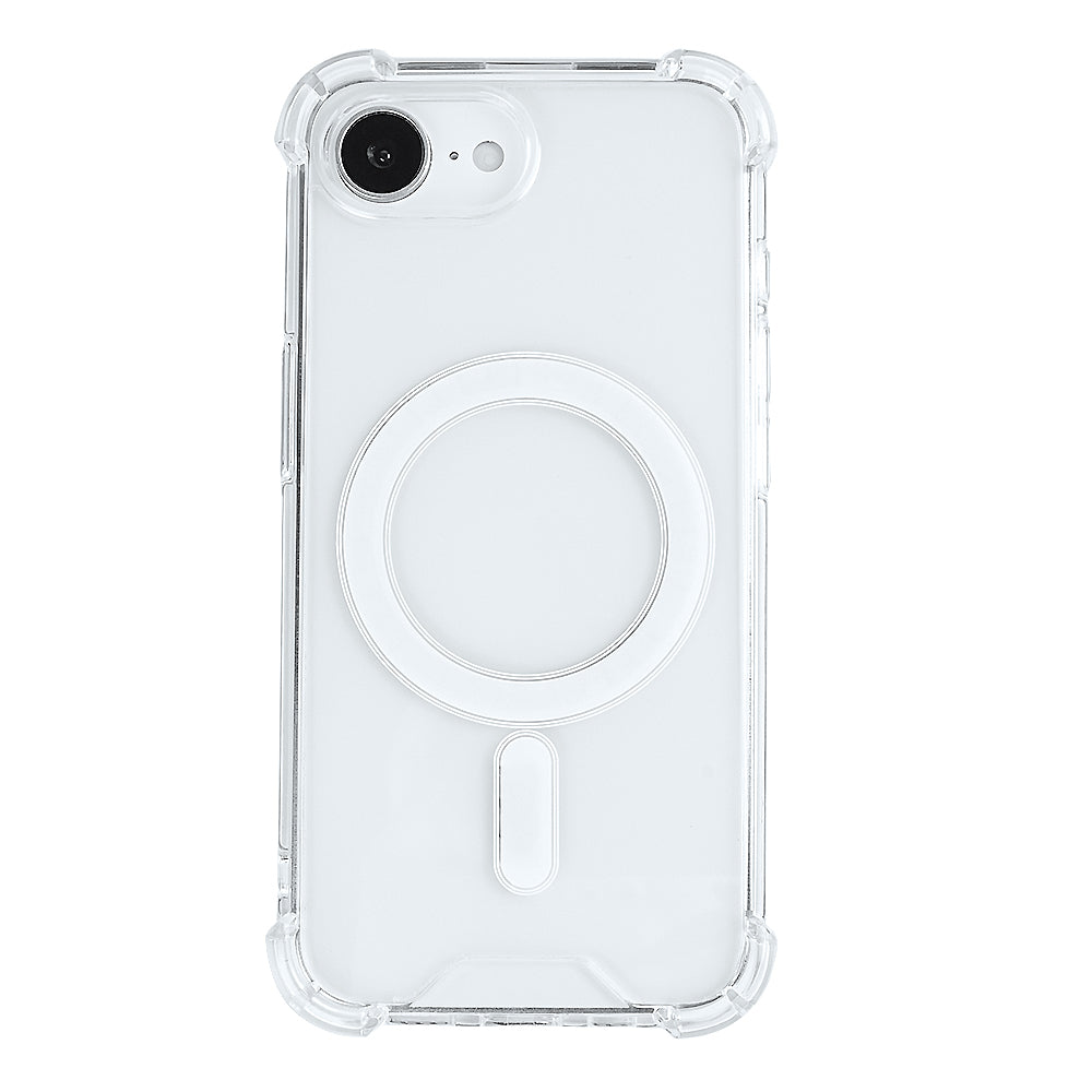 Rixus Anti-Burst Case With MagSafe Compatible For Apple iPhone 16e, 17e Transparent