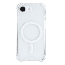 Rixus Anti-Burst Case With MagSafe Compatible For Apple iPhone 16e, 17e Transparent