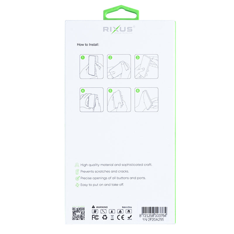 Rixus Anti-Burst Case With MagSafe For iPhone 16e Transparent