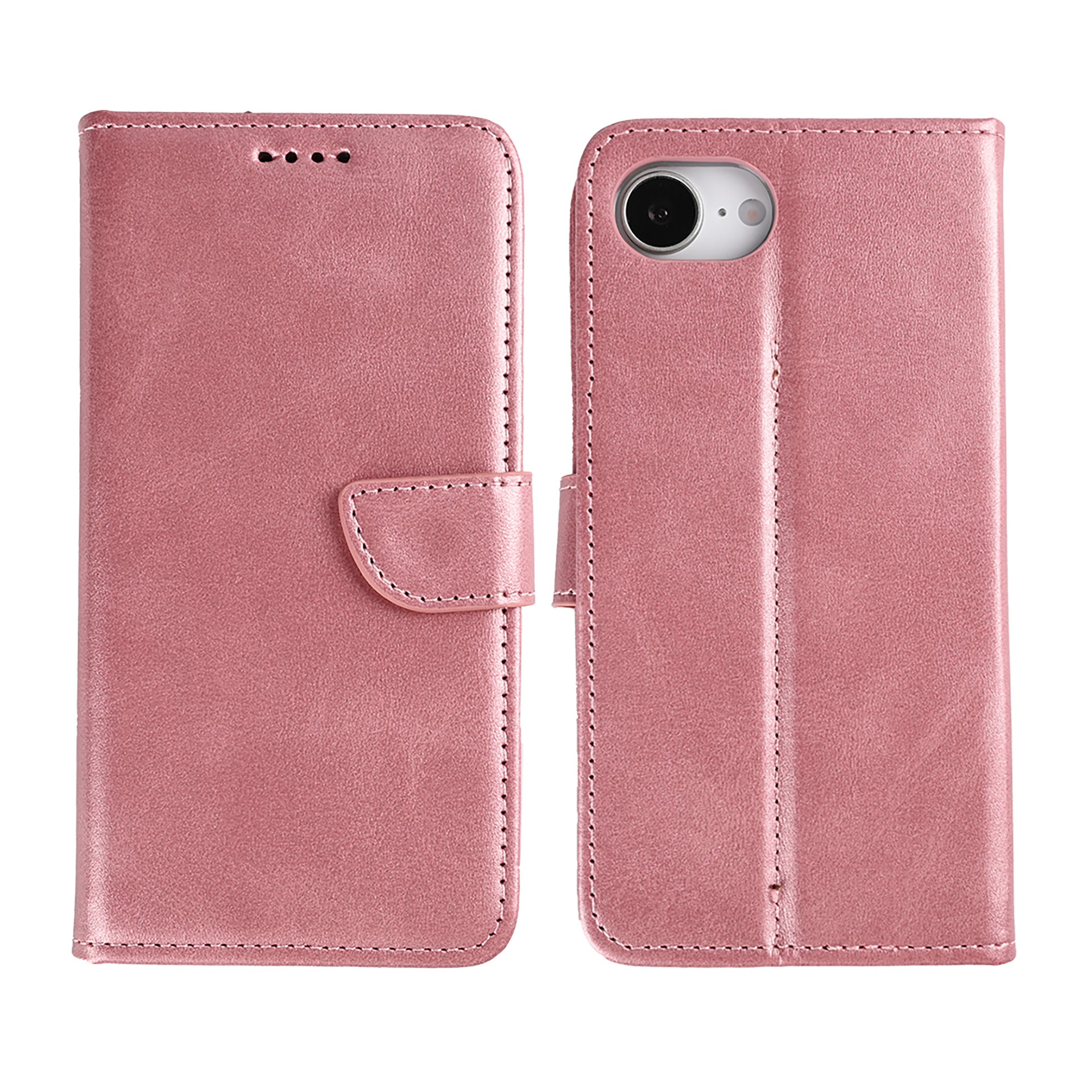 Rixus Bookcase For Apple iPhone 16e, 17e Pink
